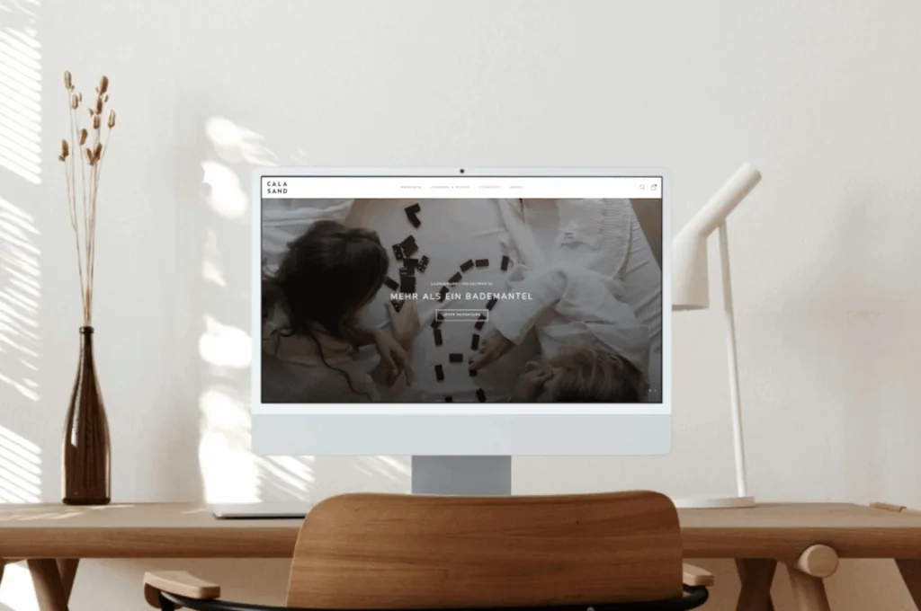 Screenshot der Website von Calasand