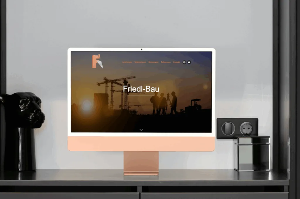 Screenshot der Website von Friedl-Bau