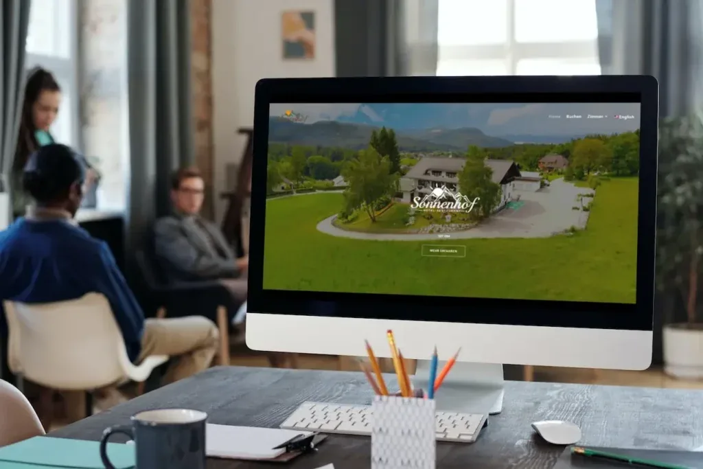 Screenshot der Website von Hotel Sonnenhof