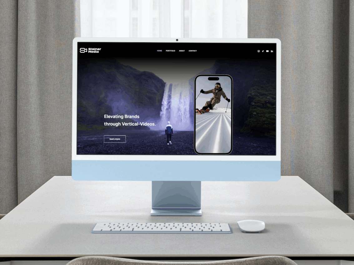 Ein Mockup der Steiner Media Website von Thor Solutions